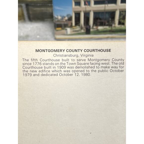 Vintage Postcard Lot Montgomery County Courthouse & Blacksburg Pasture Virginia - Picture 3 of 5